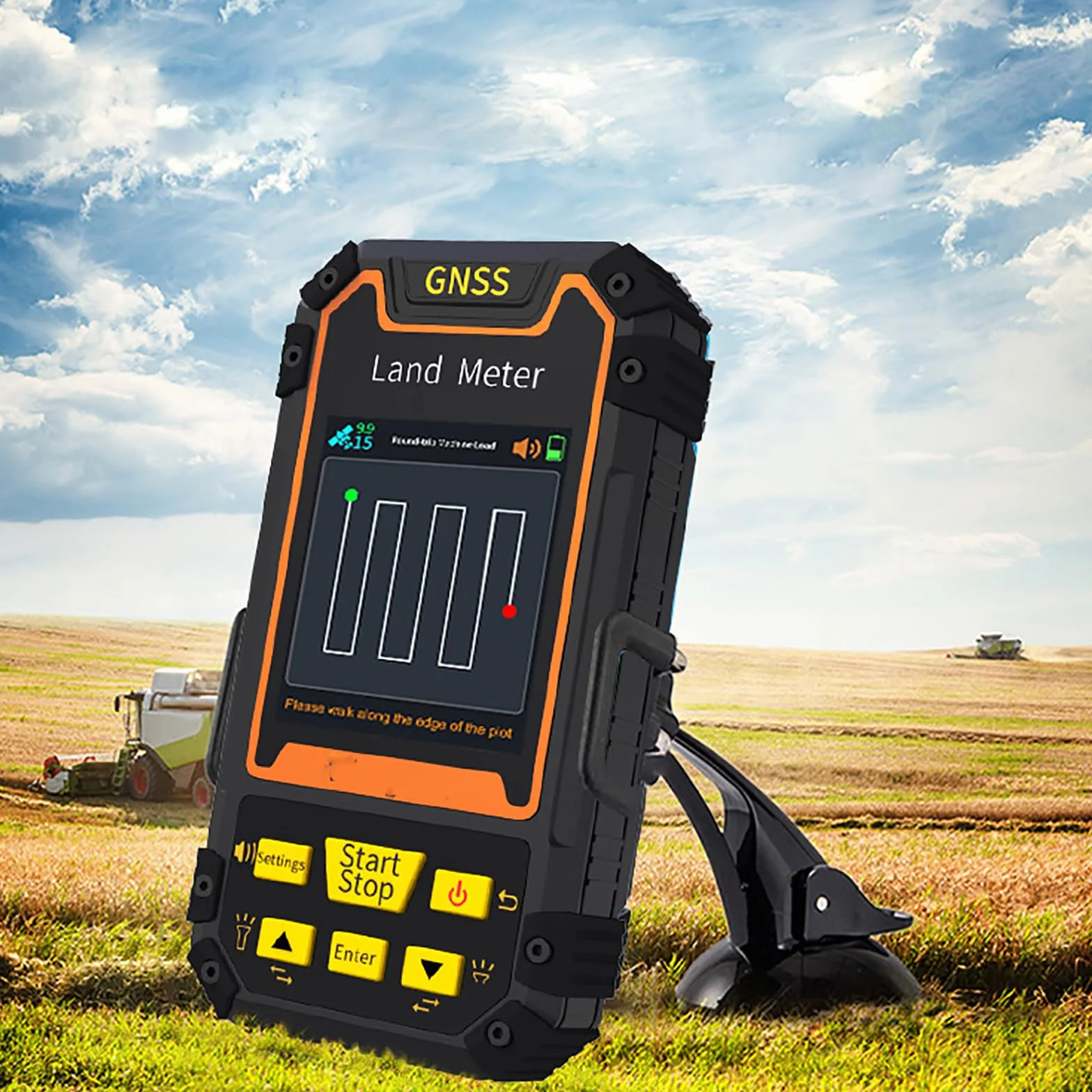 Équipement de surveillance GPS portable de haute précision avec écran LCD de 2,8" pour mesurer la distance dans les zones forestières, agricoles, montagnes, mines et lacs