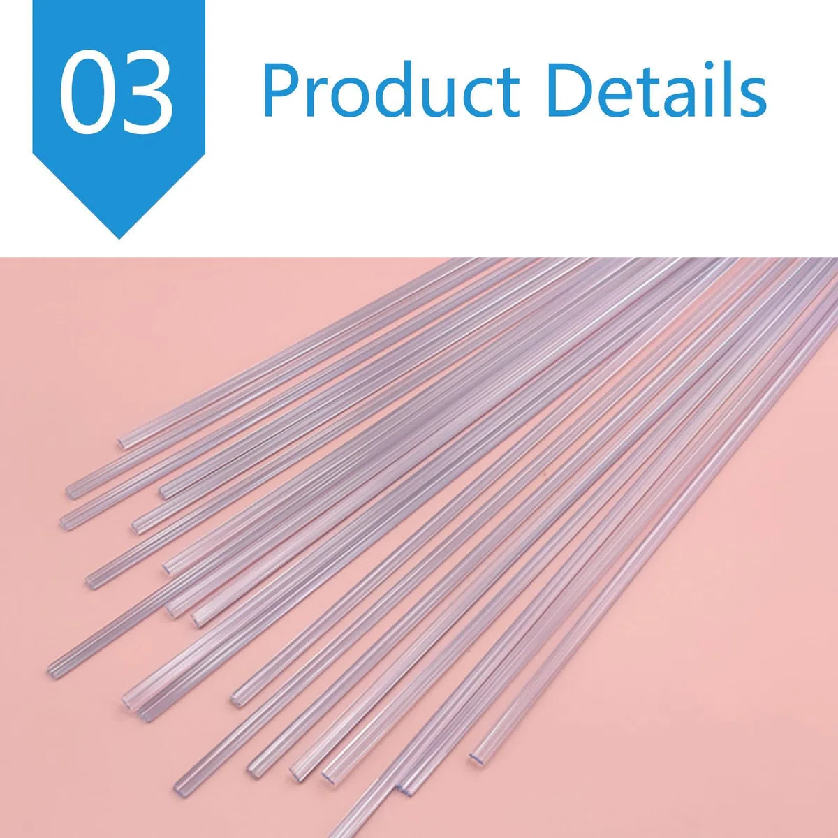 Baguettes de soudure en PVC transparent 1 kg – Baguettes de soudure en plastique UPVC CPVC 5 mm x 2,5 mm x 1,2 m(PVC)