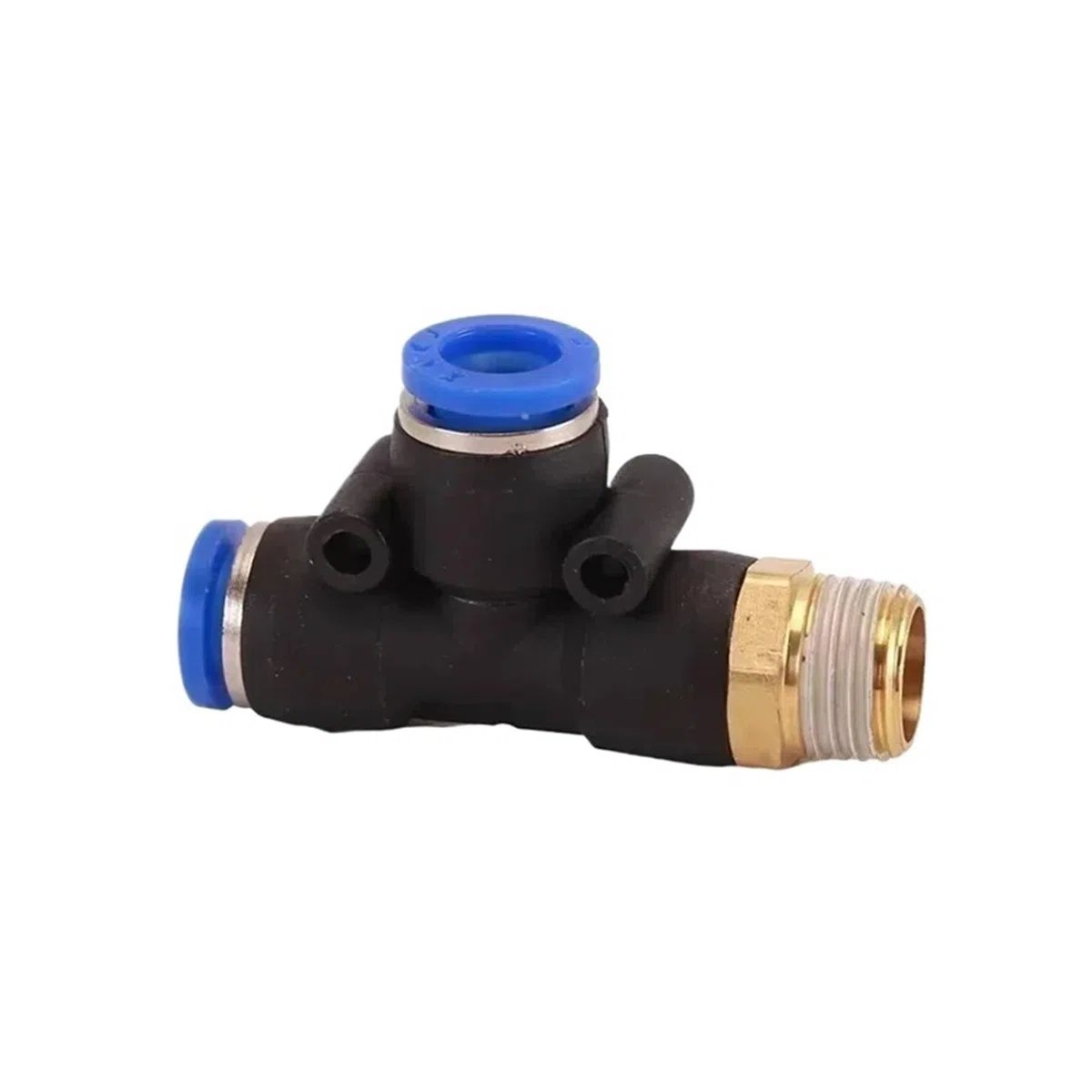 10PCS PD Tee Air Pneumatic Fittings Quick Connector 4mm 6mm 8mm 10mm 12mm to Male Thread M5 1/8" 1/4" 3/8" 1/2"(PD12-03) Fittings