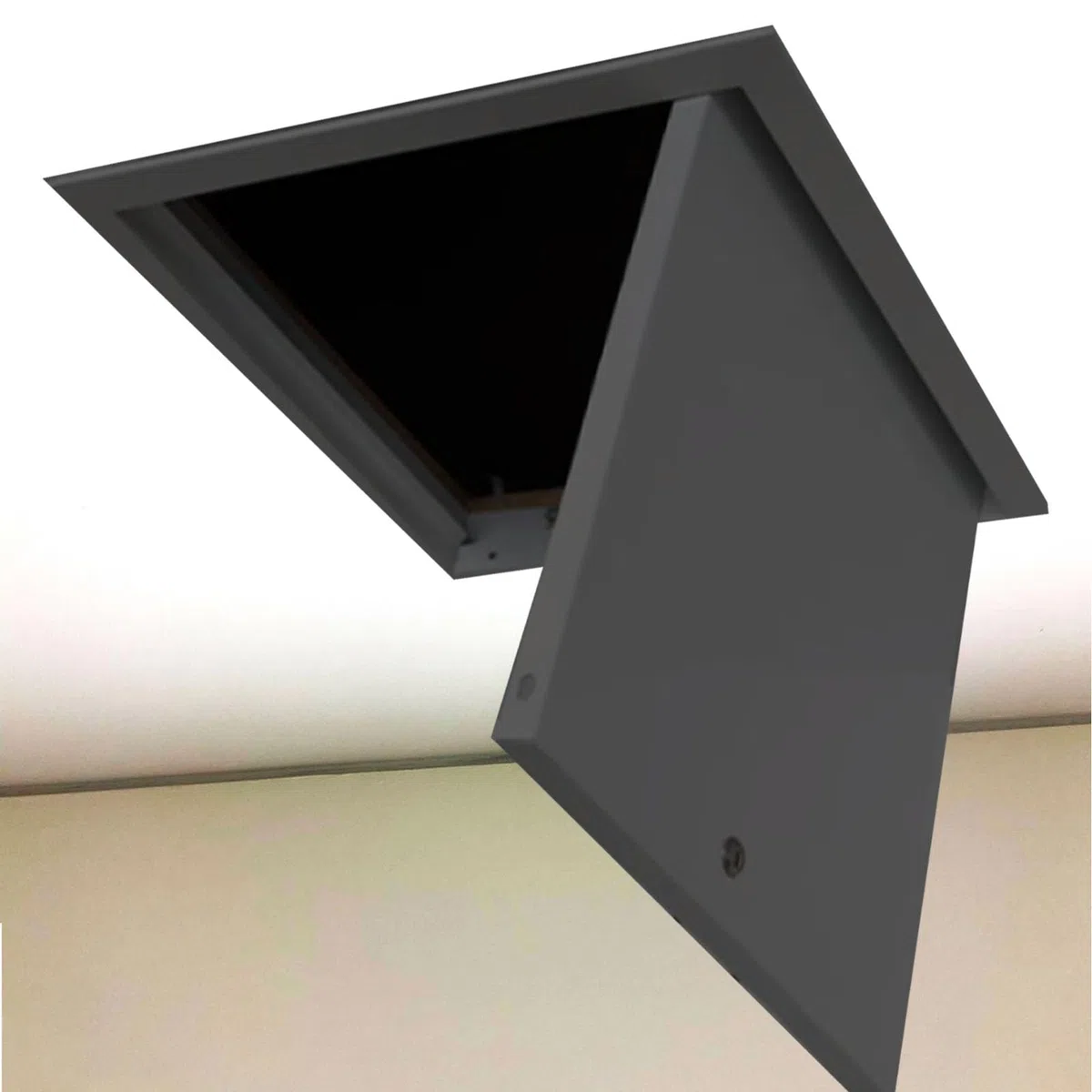 Panneau d'accès pour inspection du plafond et du mur, trappe verrouillable pour grenier/sous-sol/salle de bain – Noir (170 x 170 mm / 6.7x6.7in)