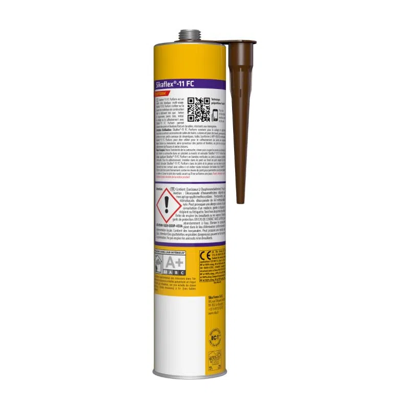 Lot de 24 mastics colle multi-usages SIKA Sikaflex 11 FC Purform - Marron - 300 ml