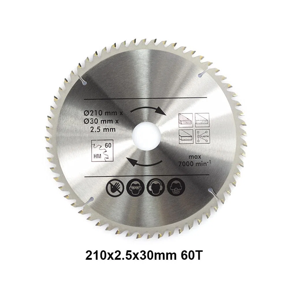 Lame de scie circulaire 210x30mm 24T 48T 60T 80T TCT TCT TCT DISQUE DE COUPE DE COUPE DE BOIS POUR POWER POWER