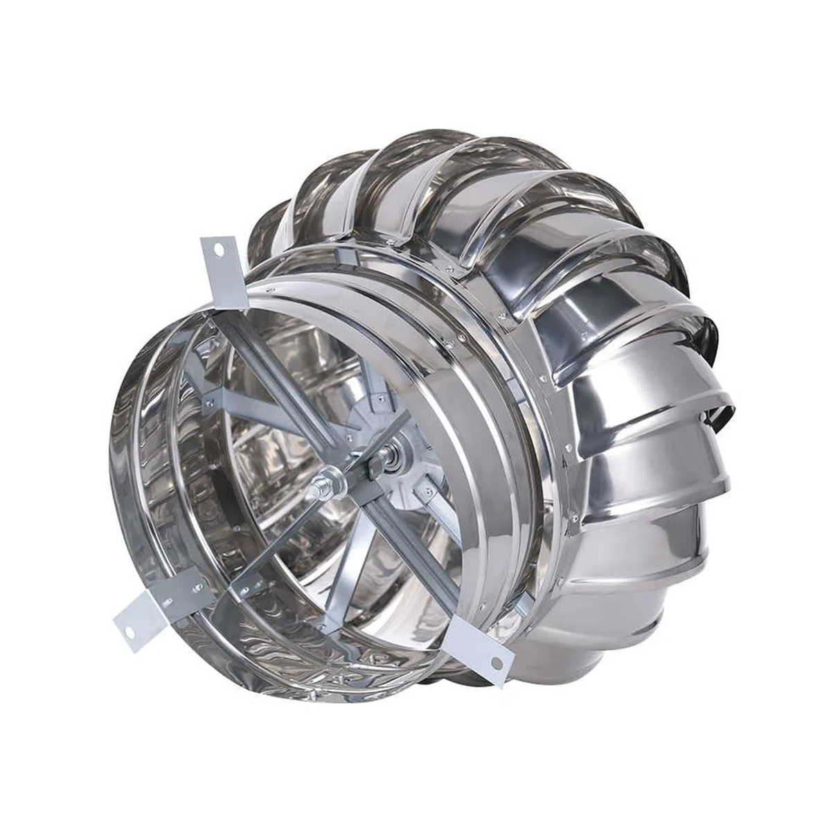 Aérations de turbine avec 4 pieds de montage, ventilateur de turbine de toit rotatif, capot d'usine non alimenté en acier inoxydable, pour une meilleure circulation de l'air