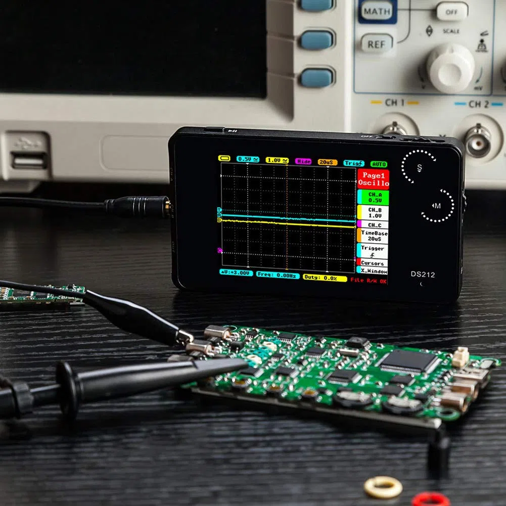 Garosa Oscilloscope DS212 Oscilloscope numérique Portable de Poche Mini oscilloscope 2 canaux avec Interface USB