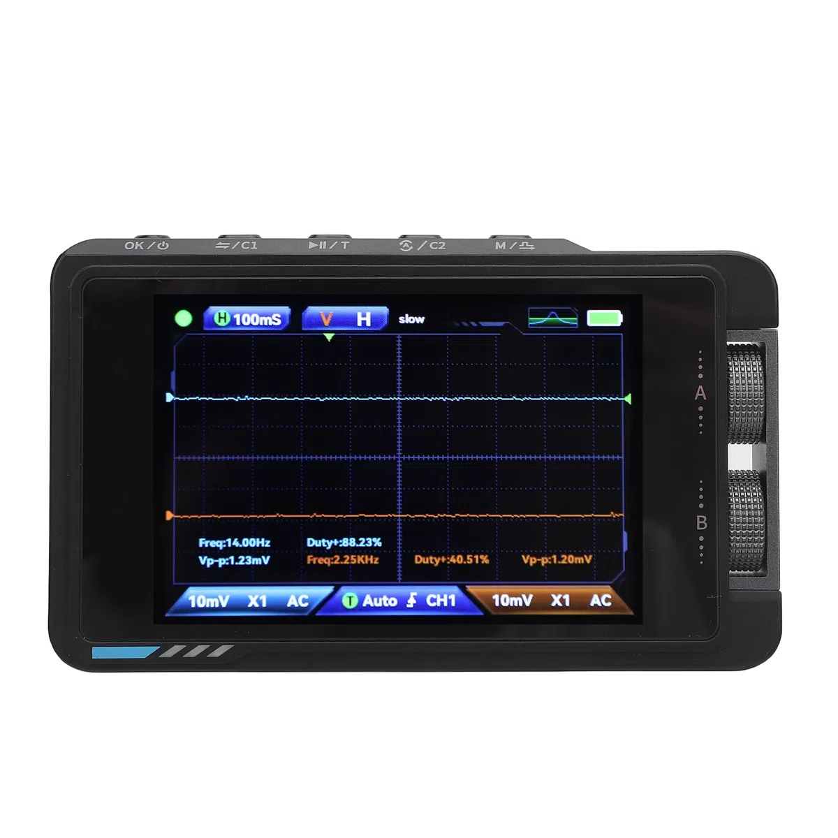 Oscilloscope Numérique Portable à 2 Canaux avec Bande Passante de 50 MHz avec Générateur de Signal pour Ingénieurs et Amateurs