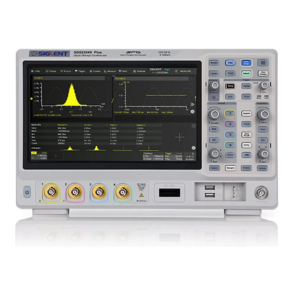 SIGLENT Série SDS2000X Plus Oscilloscope à phosphore numérique, 2 canaux, largeur de bande passante, 200 Mpts, profondeur de mémoire, moniteur 10,1"