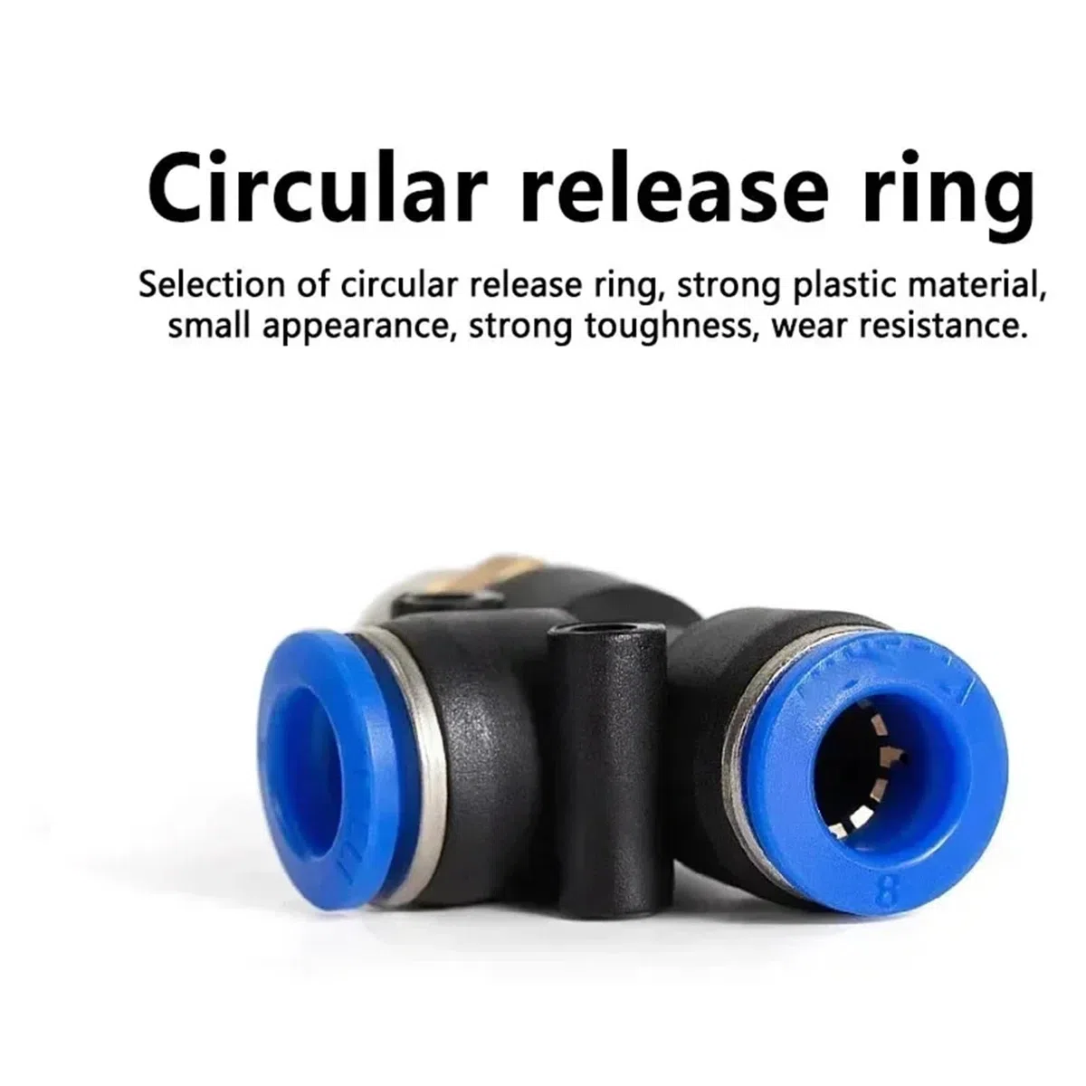 10PCS PD Tee Air Pneumatic Fittings Quick Connector 4mm 6mm 8mm 10mm 12mm to Male Thread M5 1/8" 1/4" 3/8" 1/2"(PD12-03) Fittings