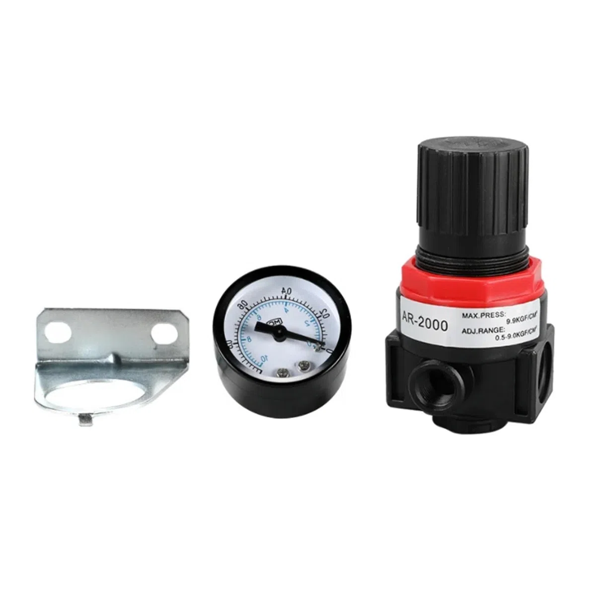 AR2000 1/4 ''contrôle de régulateur de Pression d'air for Les unités de Traitement de régulation de gaz de Pompe de compresseur avec jauge réglable(AR2000 and 6mm)