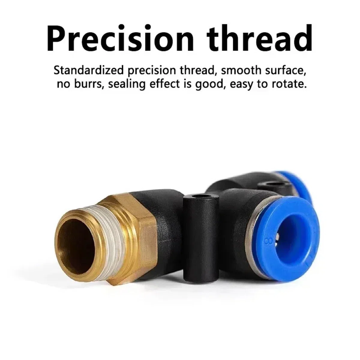 10PCS PD Tee Air Pneumatic Fittings Quick Connector 4mm 6mm 8mm 10mm 12mm to Male Thread M5 1/8" 1/4" 3/8" 1/2"(PD12-03) Fittings