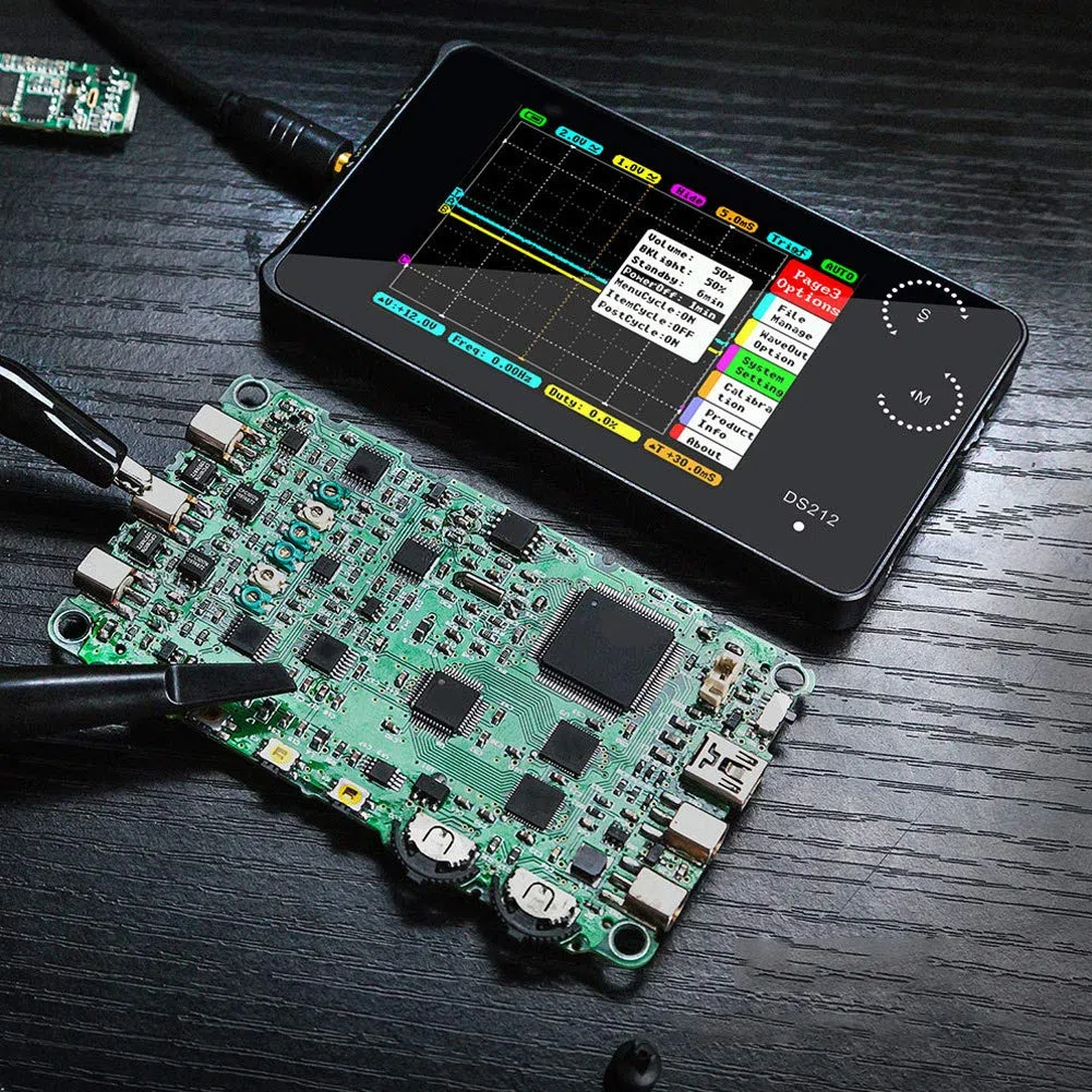 Garosa Oscilloscope DS212 Oscilloscope numérique Portable de Poche Mini oscilloscope 2 canaux avec Interface USB